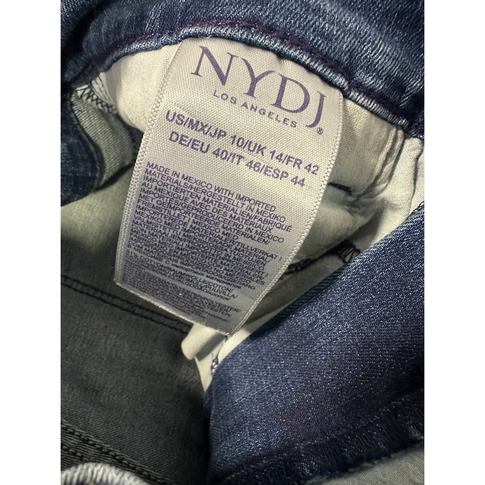 NYDJ Womens Jeans Dayla Wide Cuff Capri Blue Denim Medium Wash Mid Rise 10 - Picture 9 of 13